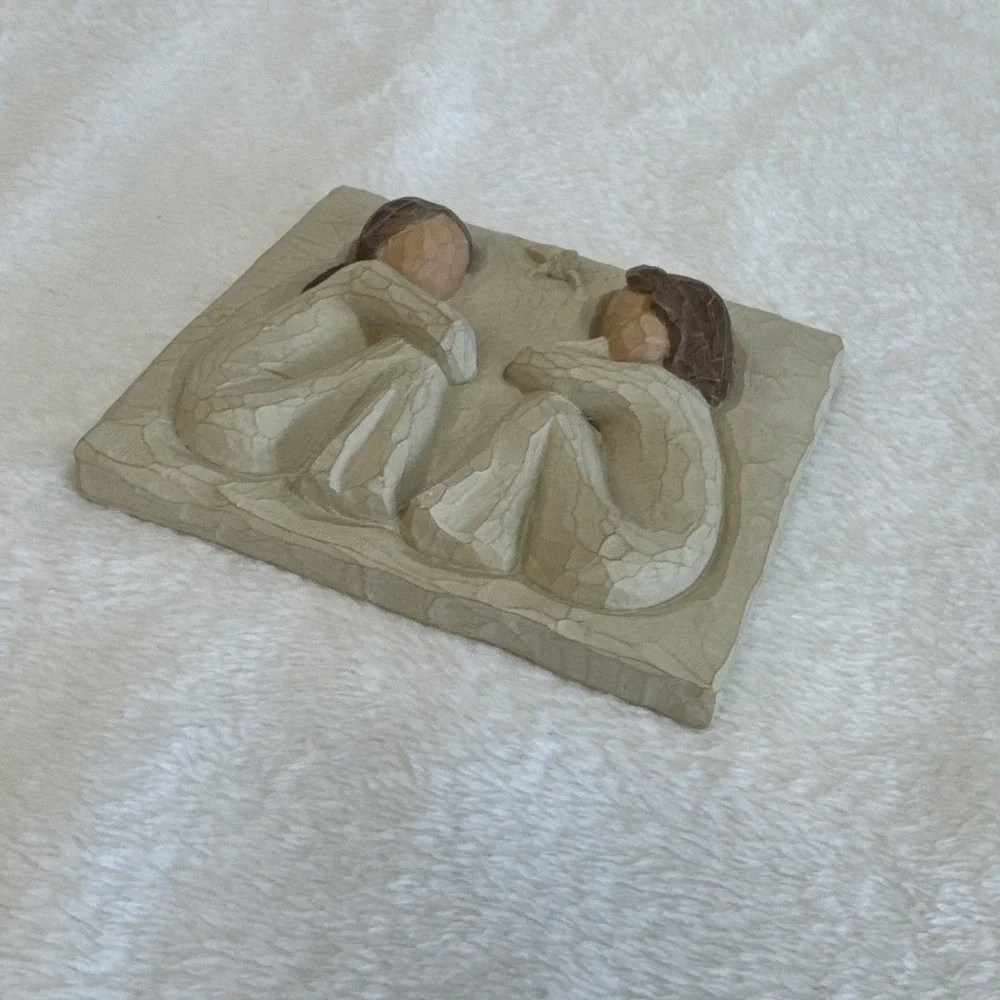 Willow Tree Friendship Plaque Susan Lordi DEMDACO 2001 Forever True Friends‎ 4x4